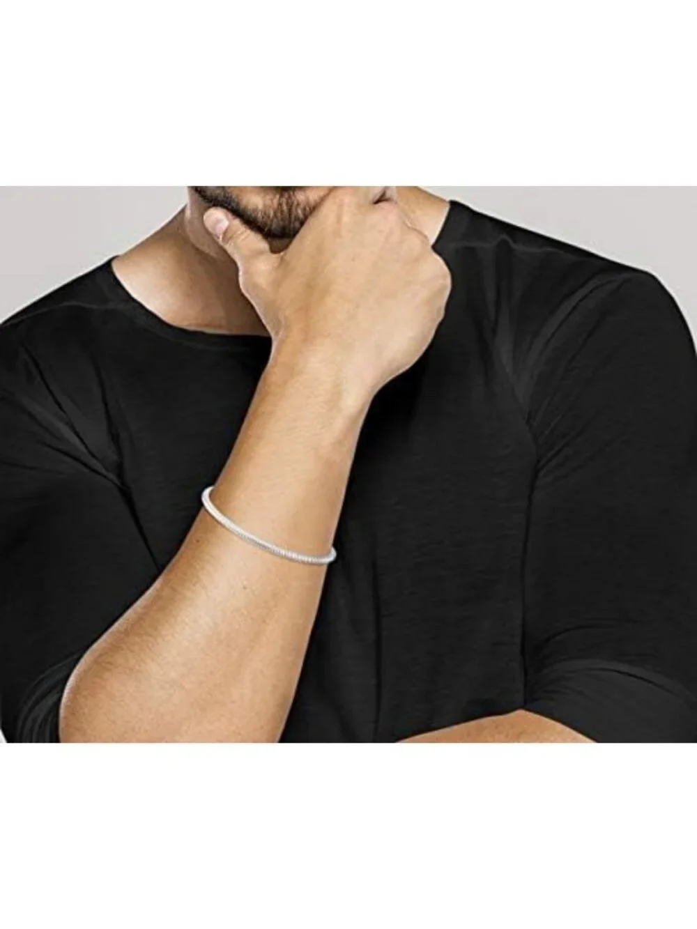 Italian 3mm Solid Snake Chain Bracelet for Women & Men - Stylish, Durable Design